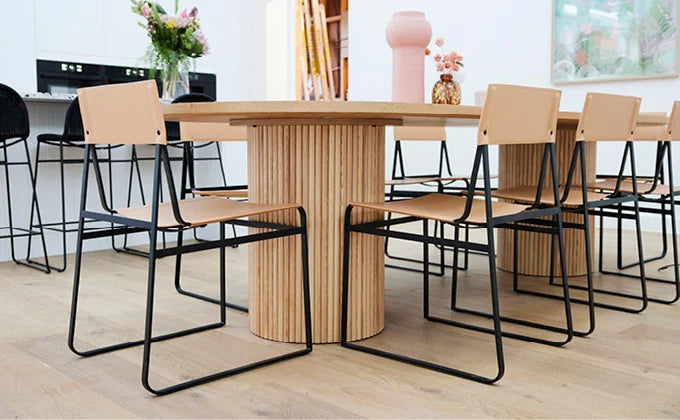 Benjamin Ripple Oval Dining Table by GlobeWest from Make Your House A Home Premium Stockist. Furniture Store Bendigo. 20% off Globe West. Australia Wide Delivery.