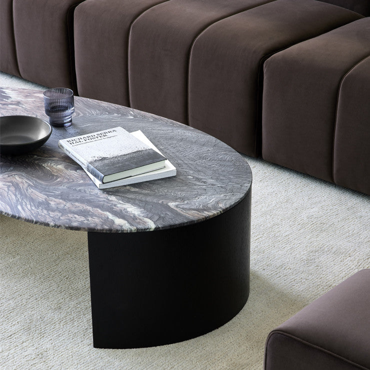 Oberon Curve Marble Coffee Table by GlobeWest from Make Your House A Home Premium Stockist. Furniture Store Bendigo. 20% off Globe West Sale. Australia Wide Delivery.