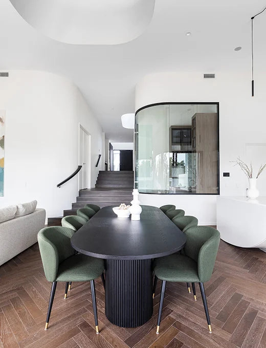 Benjamin Ripple Oval Dining Table by GlobeWest from Make Your House A Home Premium Stockist. Furniture Store Bendigo. 20% off Globe West. Australia Wide Delivery.