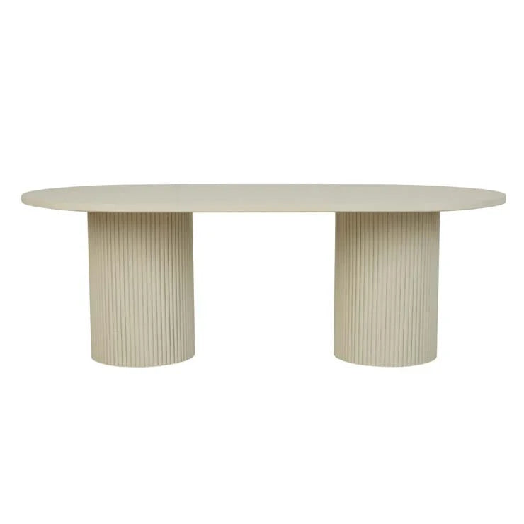 Benjamin Ripple Oval Dining Table by GlobeWest from Make Your House A Home Premium Stockist. Furniture Store Bendigo. 20% off Globe West. Australia Wide Delivery.