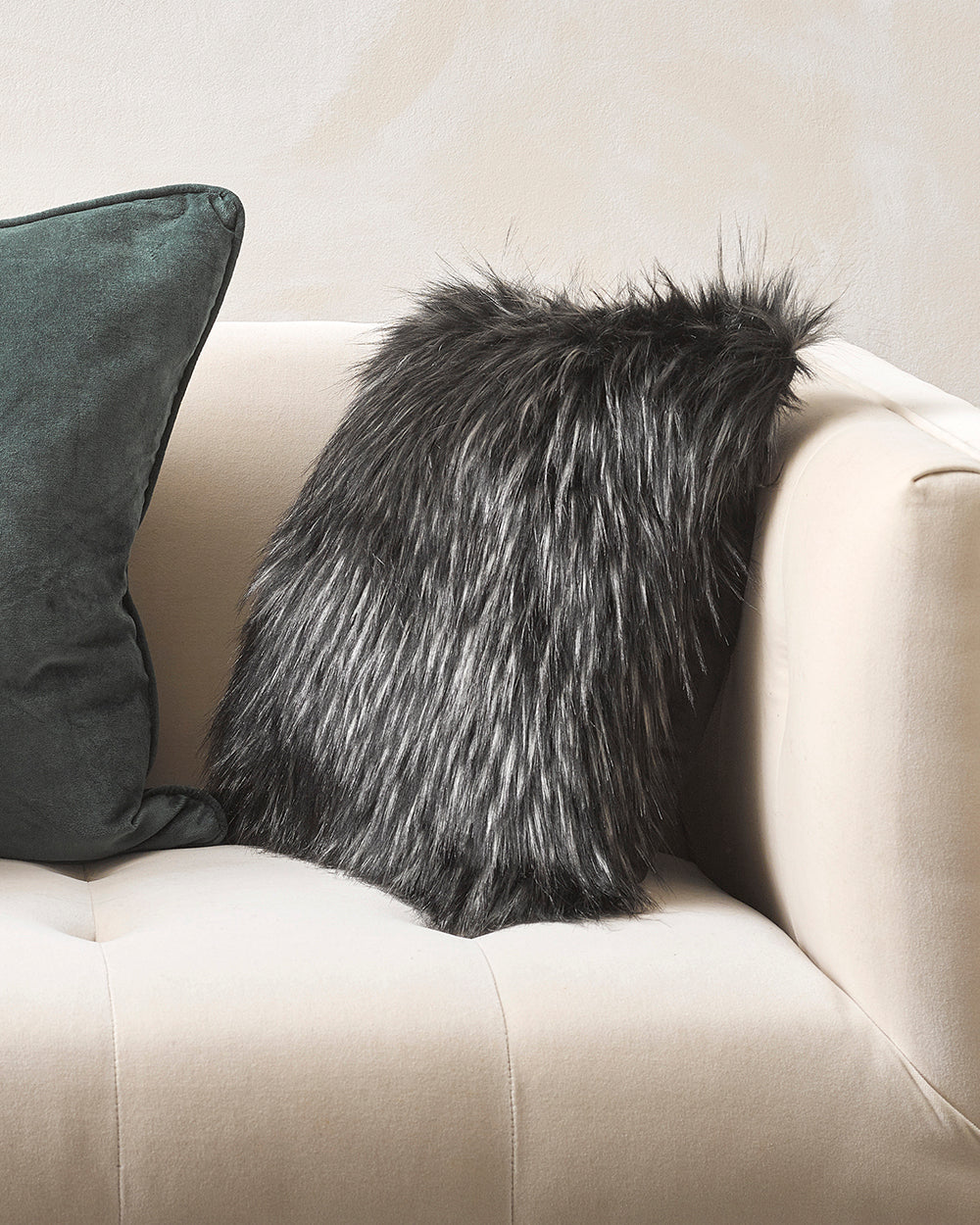 Heirloom Ebony Plume Cushions in Faux Fur are available from Make Your House A Home Premium Stockist. Furniture Store Bendigo, Victoria. Australia Wide Delivery. Furtex Baya.