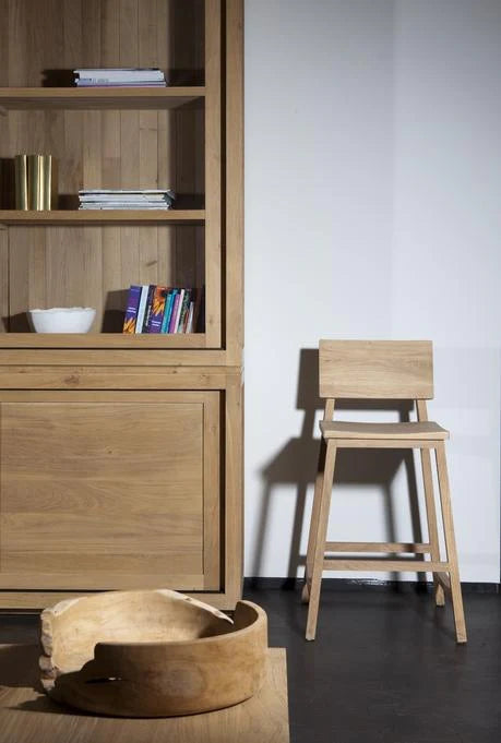 Ethnicraft Oak N3 Kitchen Counter Barstool is available from Make Your House A Home, Bendigo, Victoria, Australia