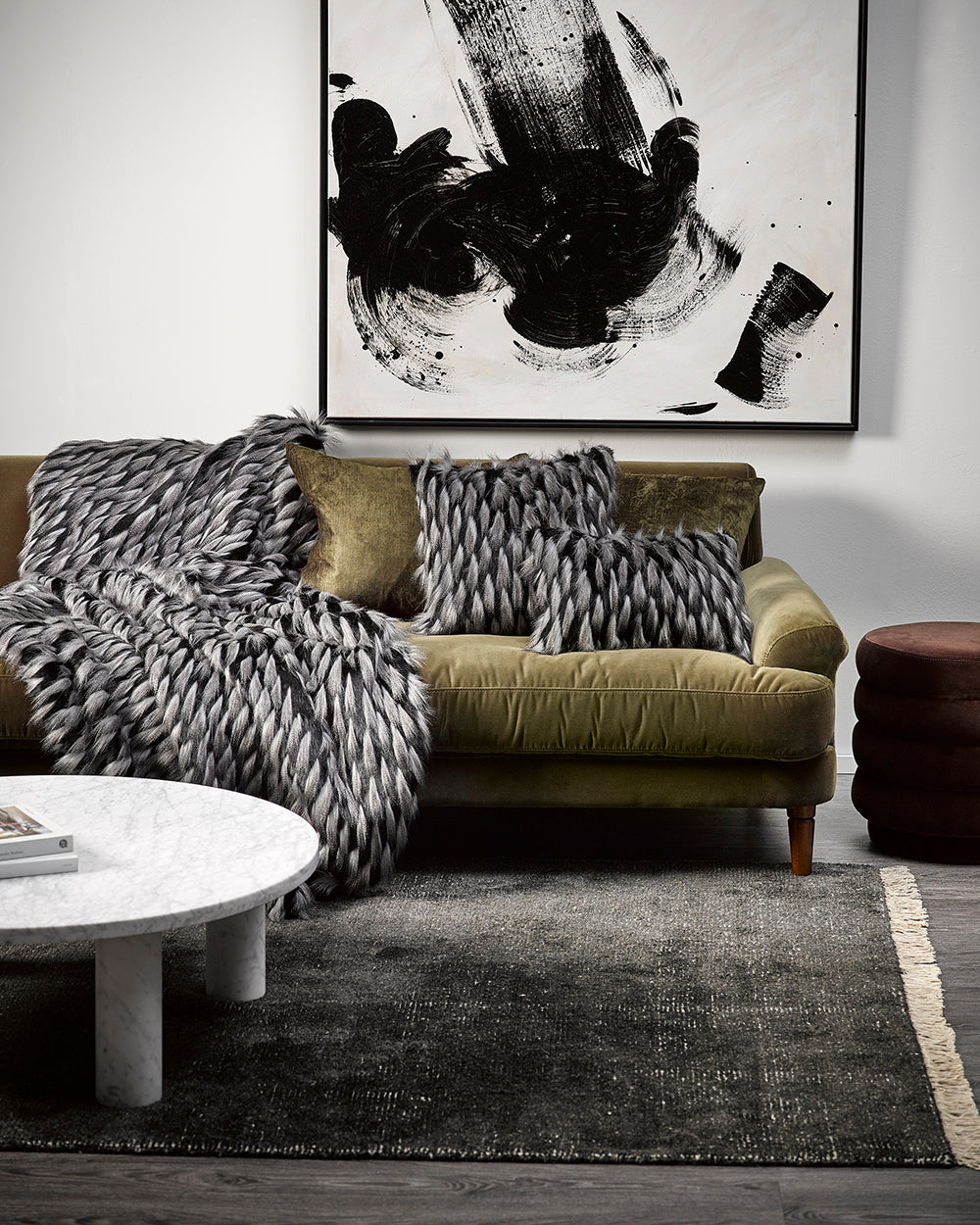 Heirloom Guinea Fowl Cushions in Faux Fur are available from Make Your House A Home Premium Stockist. Furniture Store Bendigo, Victoria. Australia Wide Delivery. Furtex Baya.