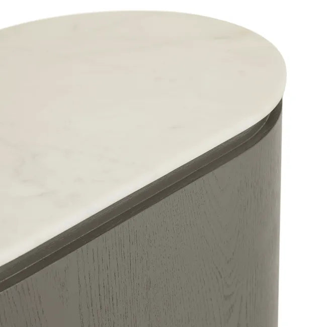 Pluto Oval Marble Side Table