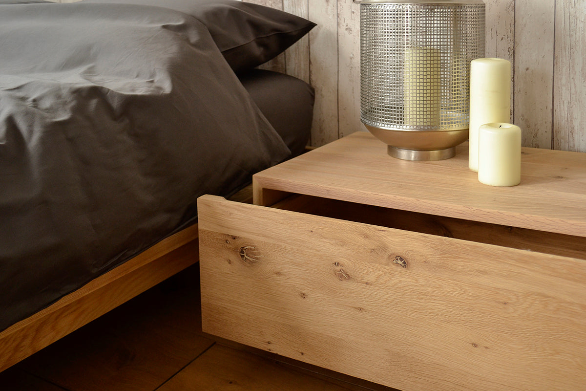 Ethnicraft Oak Madra Bedside Table is available from Make Your House A Home, Bendigo, Victoria, Australia