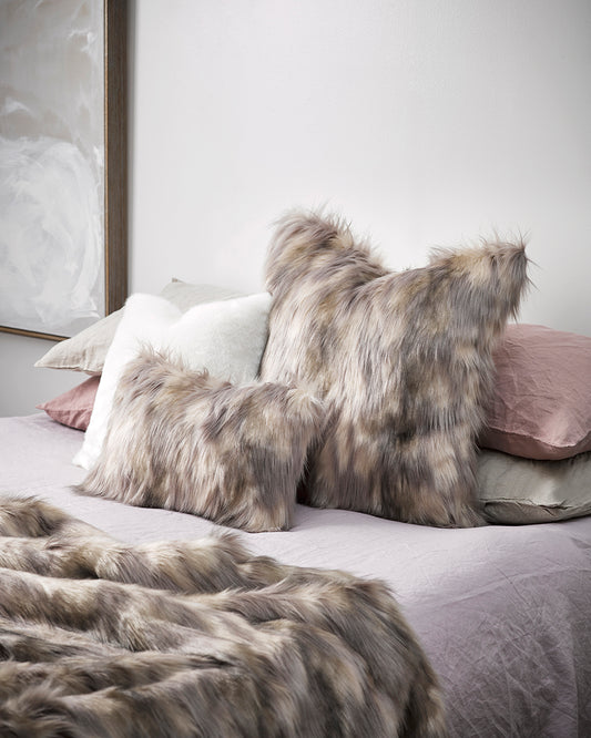 Heirloom Mountain Hare Cushions in Faux Fur are available from Make Your House A Home Premium Stockist. Furniture Store Bendigo, Victoria. Australia Wide Delivery. Furtex Baya.