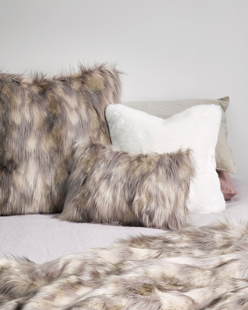 Heirloom Mountain Hare Cushions in Faux Fur are available from Make Your House A Home Premium Stockist. Furniture Store Bendigo, Victoria. Australia Wide Delivery. Furtex Baya.