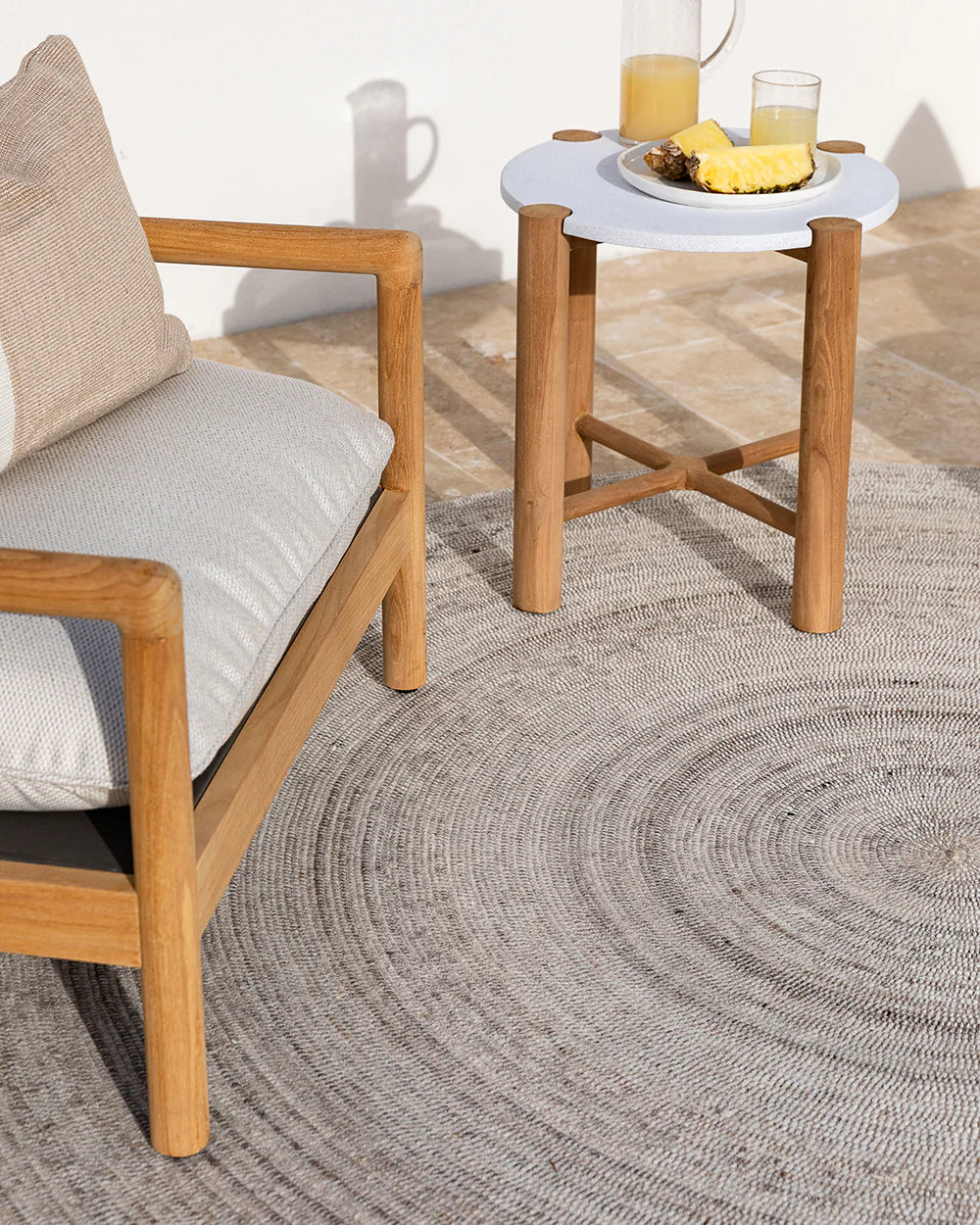 Palm Cove Sand Outdoor PET Rug from Baya Furtex Stockist Make Your House A Home, Furniture Store Bendigo. Free Australia Wide Delivery.