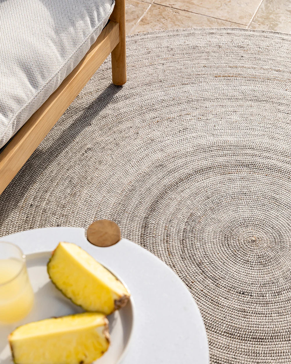 Palm Cove Sand Outdoor PET Rug from Baya Furtex Stockist Make Your House A Home, Furniture Store Bendigo. Free Australia Wide Delivery.