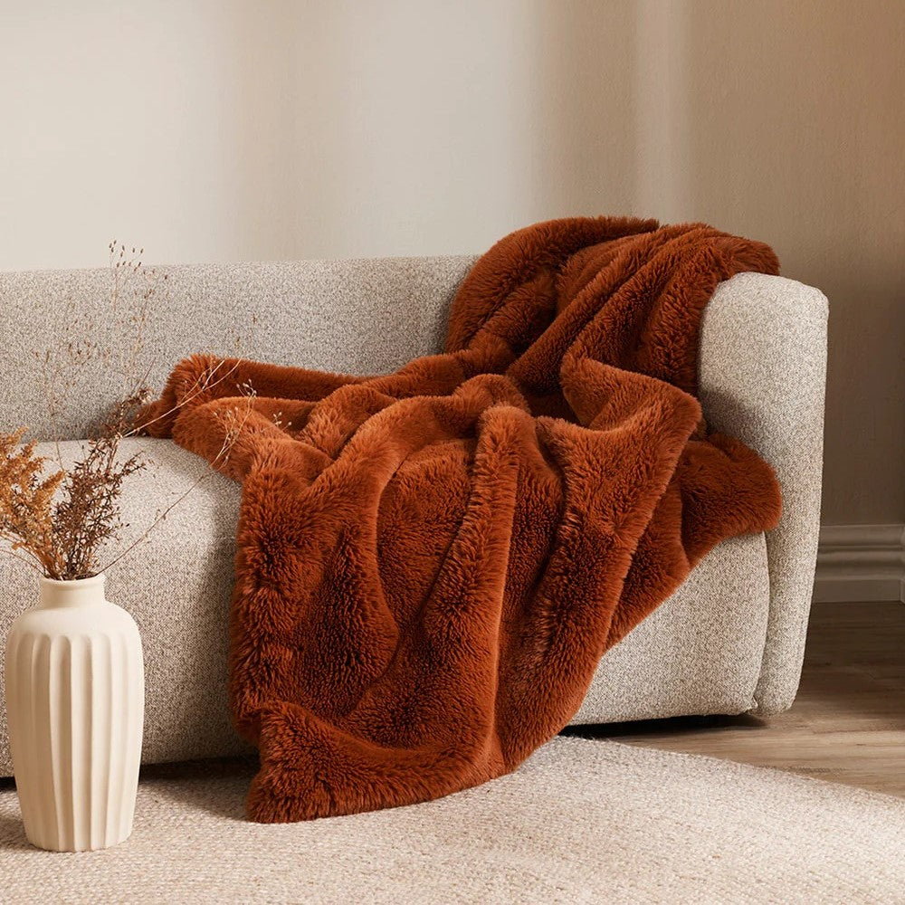 Baya Pele Faux Fur Sienna Throw Rug Blanket is available from Make Your House A Home Premium Stockist. Furniture Store Bendigo, Victoria. Australia Wide Delivery. Furtex.