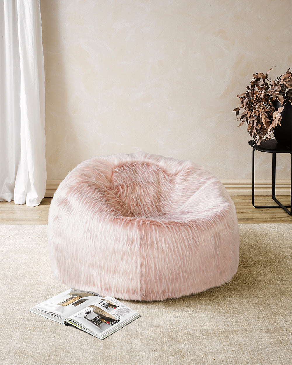 Heirloom Plush Pod Faux Fur Bean Bag Cover from Make Your House A Home Premium Stockist. Furniture Store Bendigo, Victoria. Australia Wide Delivery.