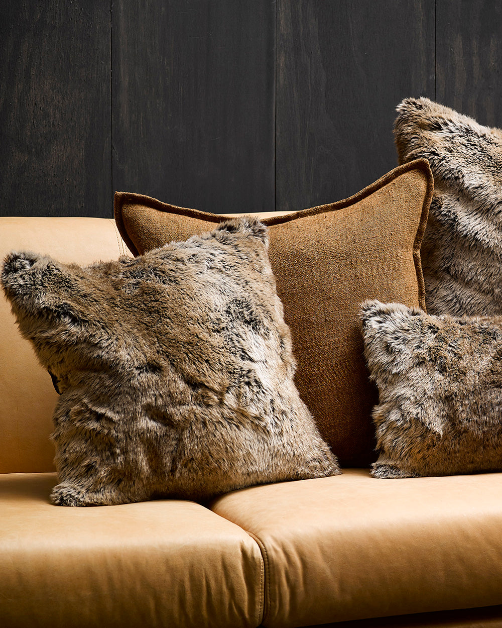 Heirloom Sable Cushions in Faux Fur are available from Make Your House A Home Premium Stockist. Furniture Store Bendigo, Victoria. Australia Wide Delivery. Furtex Baya.