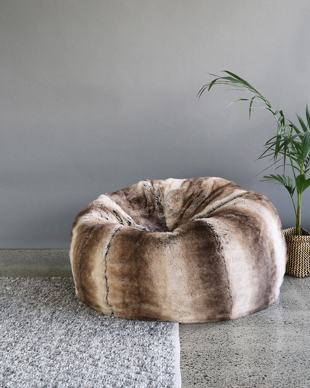 Heirloom Plush Pod Faux Fur Bean Bag Cover from Make Your House A Home Premium Stockist. Furniture Store Bendigo, Victoria. Australia Wide Delivery.