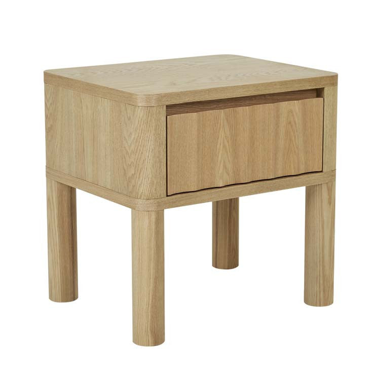 Oliver Fluted 1 Drawer Bedside Table by GlobeWest from Make Your House A Home Premium Stockist. Furniture Store Bendigo. 20% off Globe West Sale. Australia Wide Delivery.