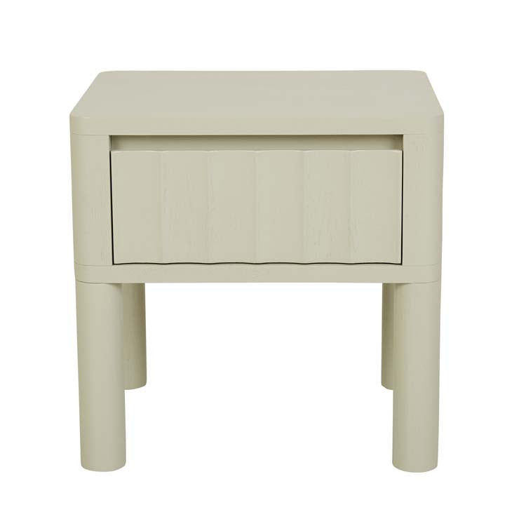 Oliver Fluted 1 Drawer Bedside Table by GlobeWest from Make Your House A Home Premium Stockist. Furniture Store Bendigo. 20% off Globe West Sale. Australia Wide Delivery.