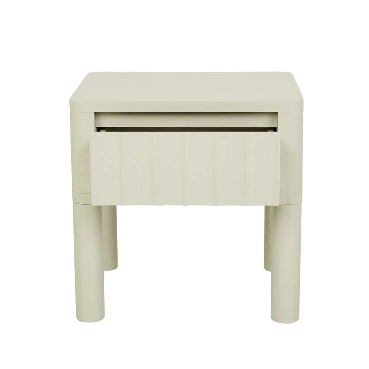 Oliver Fluted 1 Drawer Bedside Table by GlobeWest from Make Your House A Home Premium Stockist. Furniture Store Bendigo. 20% off Globe West Sale. Australia Wide Delivery.