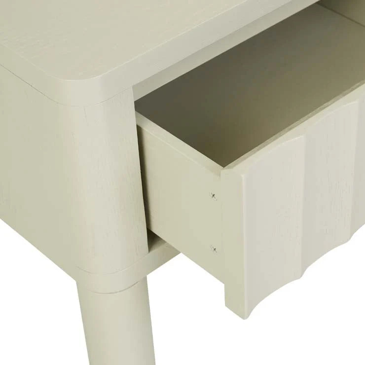 Oliver Fluted 1 Drawer Bedside Table by GlobeWest from Make Your House A Home Premium Stockist. Furniture Store Bendigo. 20% off Globe West Sale. Australia Wide Delivery.
