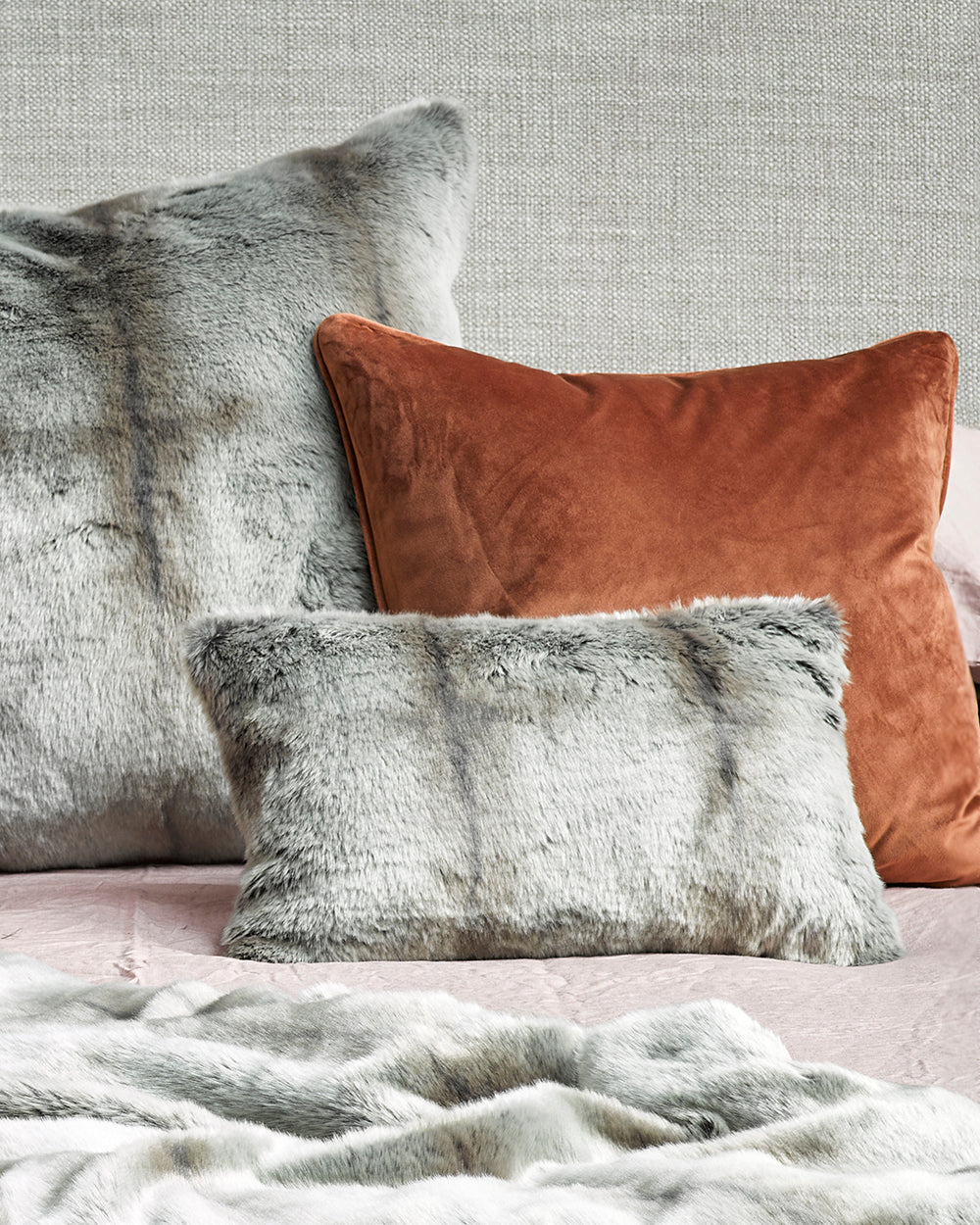 Heirloom Silver Marten Cushions in Faux Fur are available from Make Your House A Home Premium Stockist. Furniture Store Bendigo, Victoria. Australia Wide Delivery. Furtex Baya.
