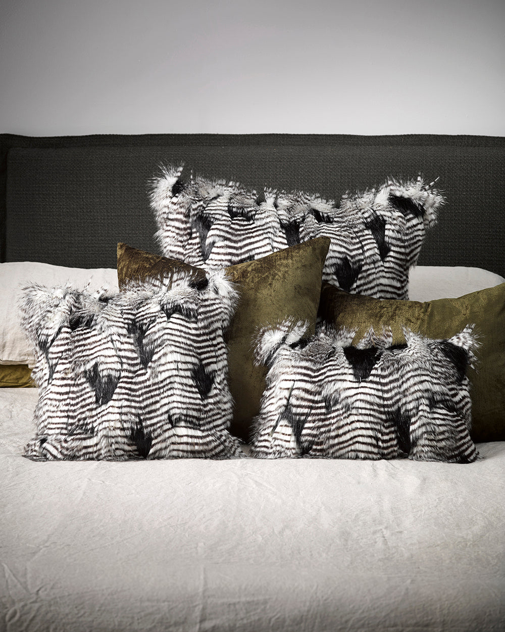 Silver leopard print sales cushions