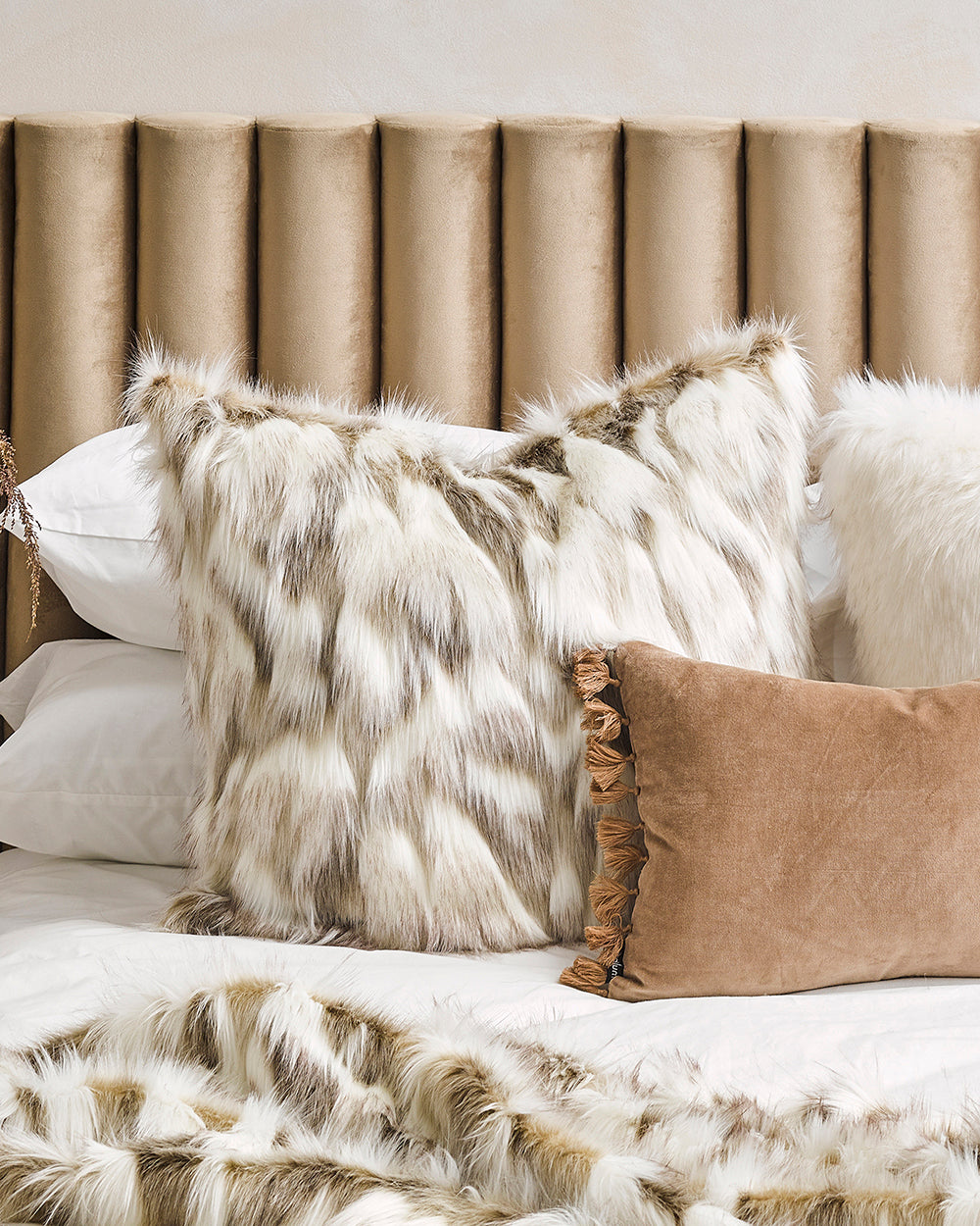 Heirloom Snowshoe Hare Cushions in Faux Fur are available from Make Your House A Home Premium Stockist. Furniture Store Bendigo, Victoria. Australia Wide Delivery. Furtex Baya.