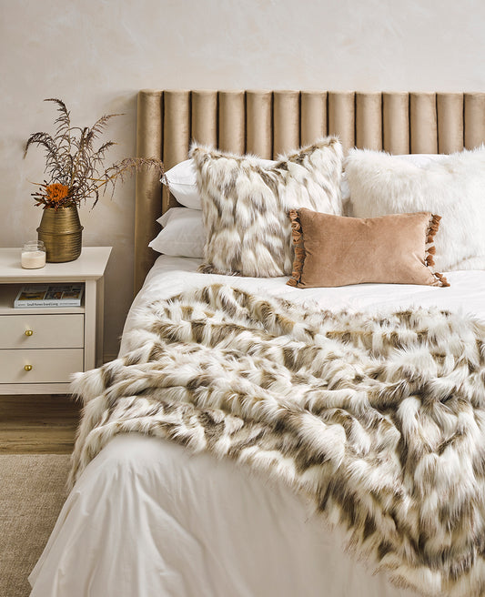 Heirloom Snowshoe Hare Throw Rug Blanket in Faux Fur is available from Make Your House A Home Premium Stockist. Furniture Store Bendigo, Victoria. Australia Wide Delivery.