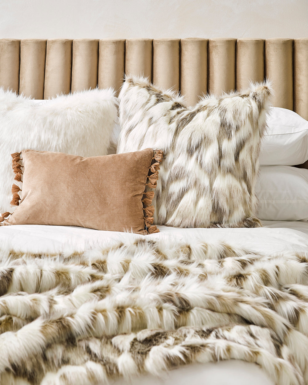 Heirloom Snowshoe Hare Throw Rug Blanket in Faux Fur is available from Make Your House A Home Premium Stockist. Furniture Store Bendigo, Victoria. Australia Wide Delivery.
