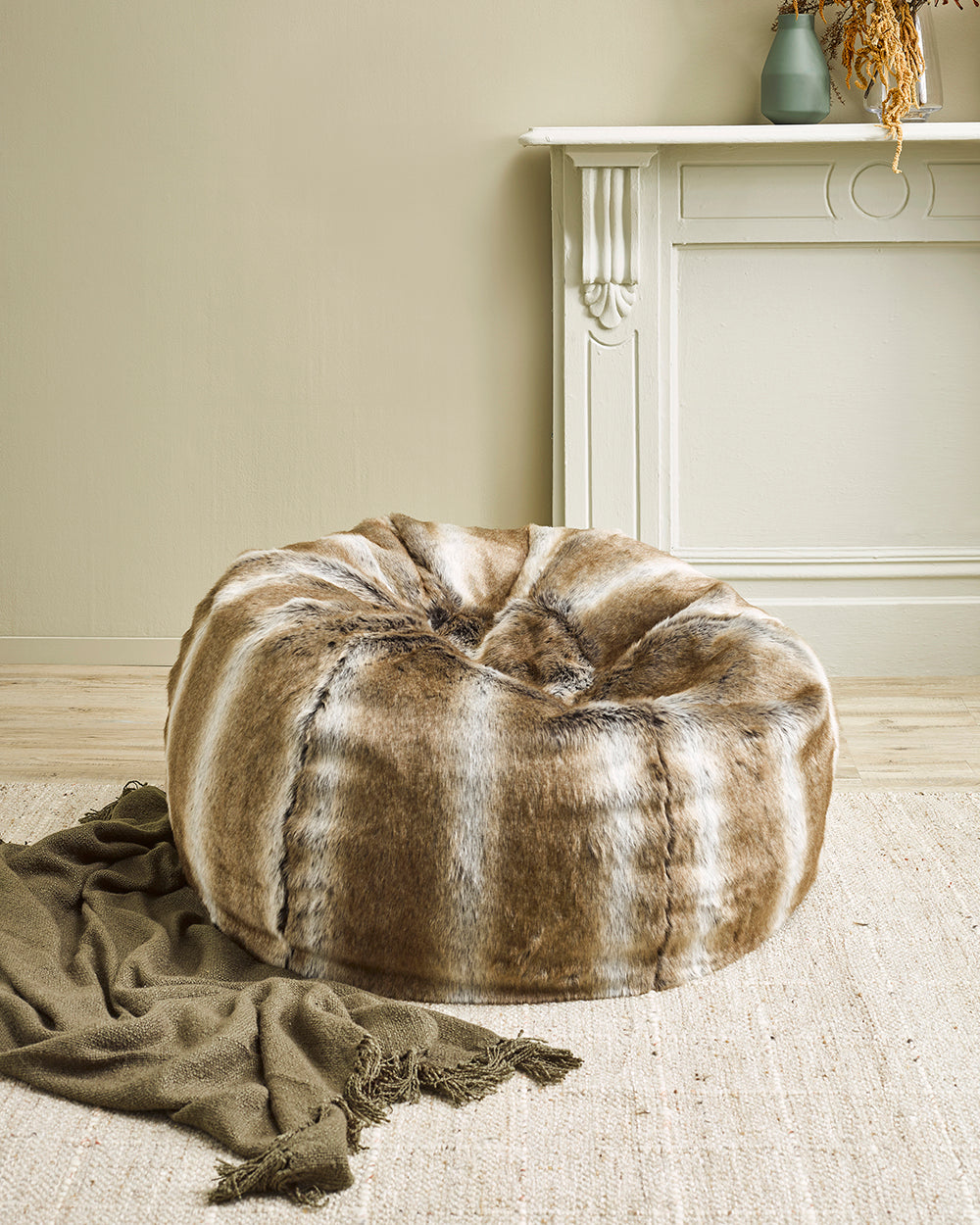 Heirloom Plush Pod Faux Fur Bean Bag Cover from Make Your House A Home Premium Stockist. Furniture Store Bendigo, Victoria. Australia Wide Delivery.