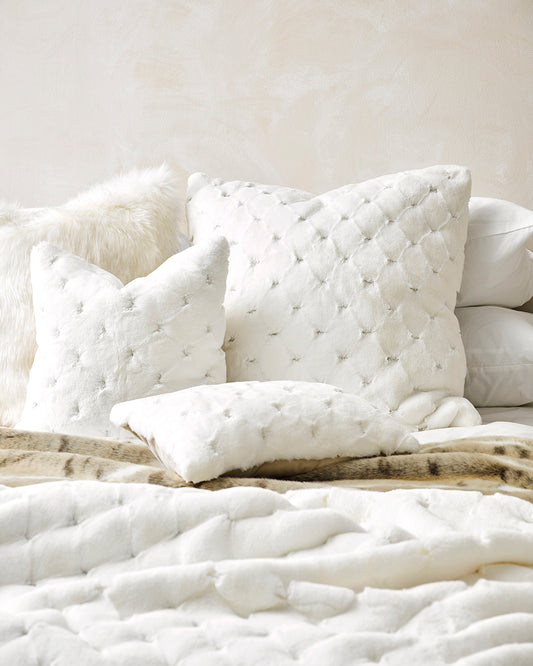 Heirloom Valentina White Cushions in Faux Fur are available from Make Your House A Home Premium Stockist. Furniture Store Bendigo, Victoria. Australia Wide Delivery. Furtex Baya.