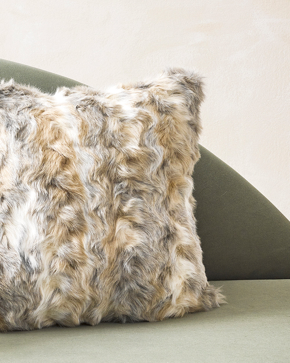 Grey faux fur cushions online