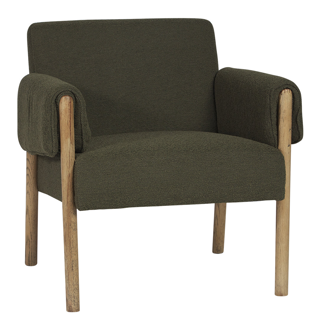 Grayson chair in olive boucle