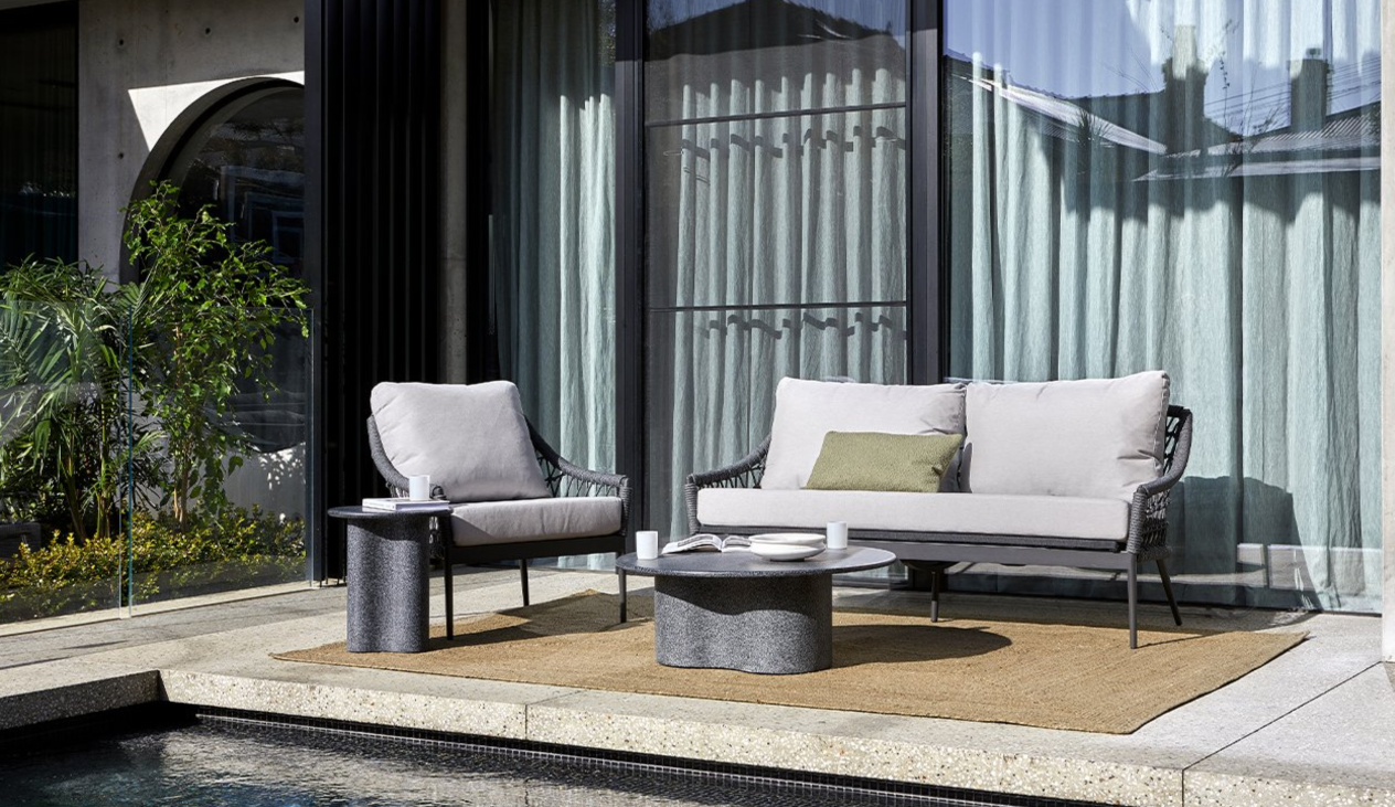 Artie Outdoor Wave Coffee Table by GlobeWest from Make Your House A Home Premium Stockist. Furniture Store Bendigo. 20% off Globe West Sale. Australia Wide Delivery.