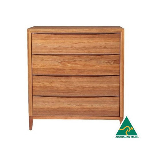 Bolton Bedroom Tallboy in solid Tasmanian Blackwood available at Make Your House A Home. Furniture Store Bendigo. Astra Australian Made Timber Furniture.