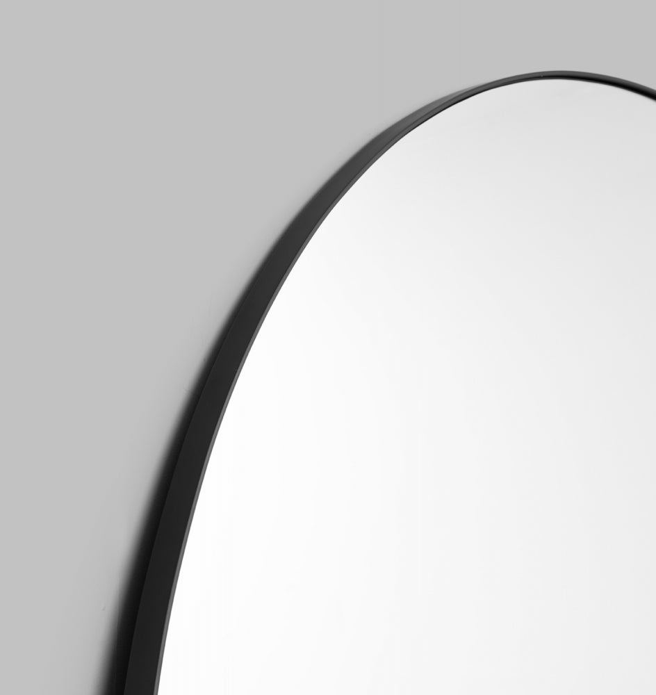 Bjorn oversize mirror black frame side view