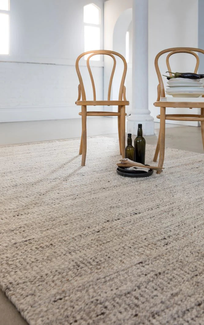 Bungalow Oyster Shell Rug by Bayliss Rugs available from Make Your House A Home. Furniture Store Bendigo. Rugs Bendigo.