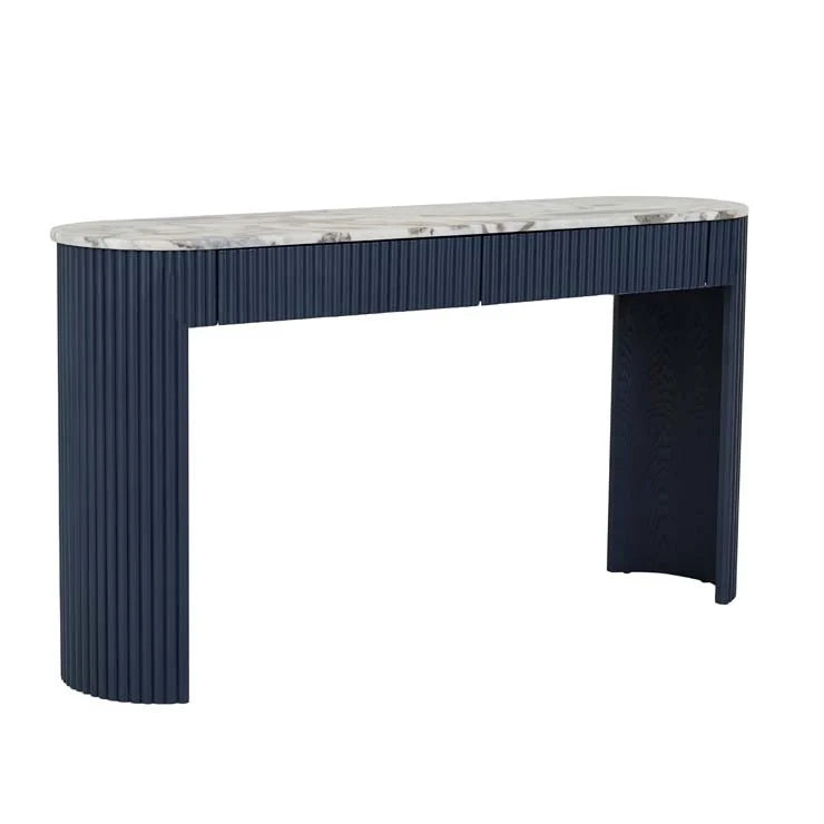 Benjamin Ripple Grande Marble Console Table by GlobeWest from Make Your House A Home Premium Stockist. Furniture Store Bendigo. 20% off Globe West Sale. Australia Wide Delivery.