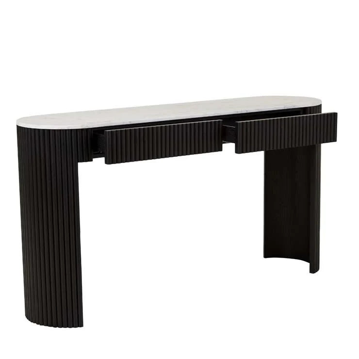 Benjamin Ripple Grande Marble Console Table by GlobeWest from Make Your House A Home Premium Stockist. Furniture Store Bendigo. 20% off Globe West Sale. Australia Wide Delivery.
