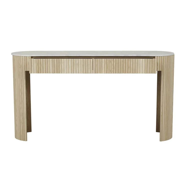 Benjamin Ripple Grande Marble Console Table by GlobeWest from Make Your House A Home Premium Stockist. Furniture Store Bendigo. 20% off Globe West Sale. Australia Wide Delivery.