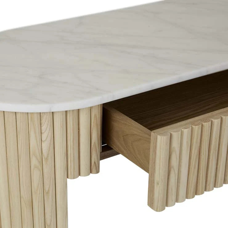 Benjamin Ripple Grande Marble Console Table by GlobeWest from Make Your House A Home Premium Stockist. Furniture Store Bendigo. 20% off Globe West Sale. Australia Wide Delivery.