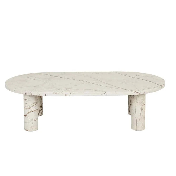 Amara Round Leg Oval Marble Coffee Table by GlobeWest from Make Your House A Home Premium Stockist. Furniture Store Bendigo. 20% off Globe West. Australia Wide Delivery.