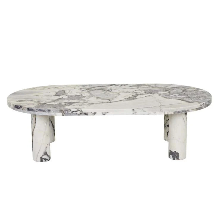 Amara Round Leg Oval Marble Coffee Table by GlobeWest from Make Your House A Home Premium Stockist. Furniture Store Bendigo. 20% off Globe West. Australia Wide Delivery.