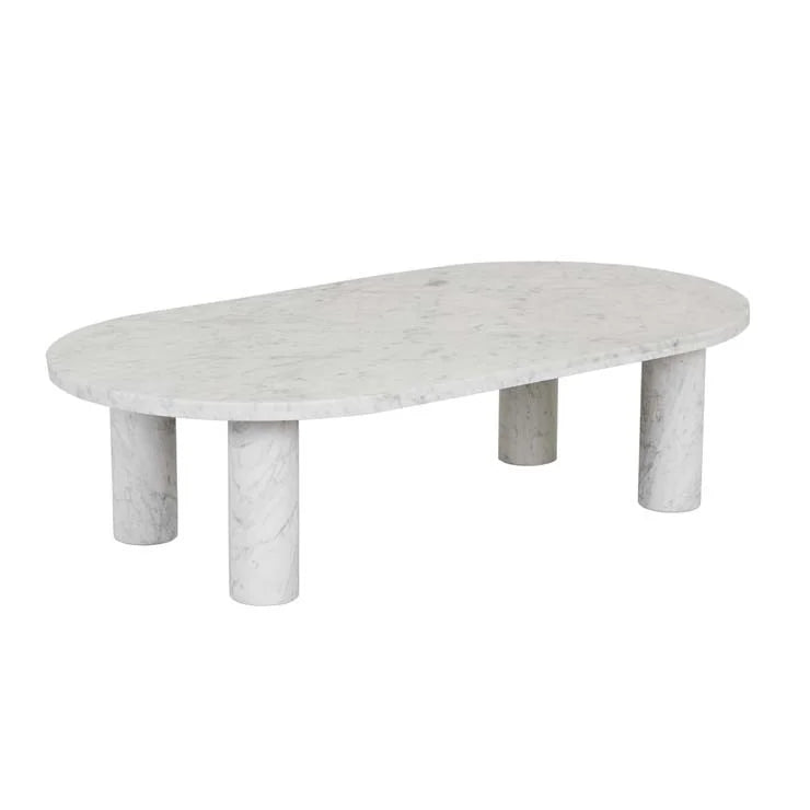 Amara Round Leg Oval Marble Coffee Table by GlobeWest from Make Your House A Home Premium Stockist. Furniture Store Bendigo. 20% off Globe West. Australia Wide Delivery.