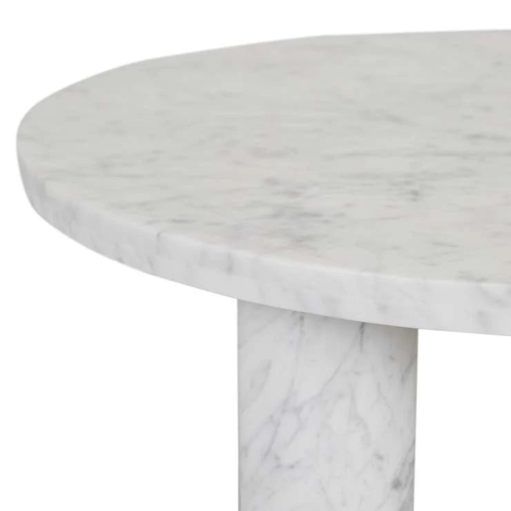 Amara Round Leg Oval Marble Coffee Table by GlobeWest from Make Your House A Home Premium Stockist. Furniture Store Bendigo. 20% off Globe West. Australia Wide Delivery.
