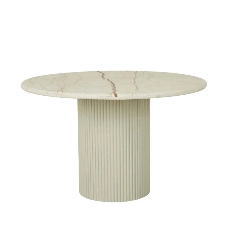 Benjamin Ripple Marble Dining Table by GlobeWest from Make Your House A Home Premium Stockist. Furniture Store Bendigo. 20% off Globe West. Australia Wide Delivery.