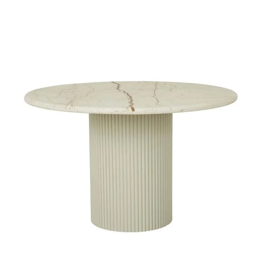 Benjamin Ripple Marble Dining Table by GlobeWest from Make Your House A Home Premium Stockist. Furniture Store Bendigo. 20% off Globe West. Australia Wide Delivery.