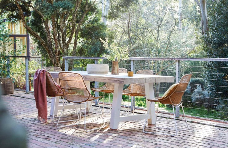 Granada Scoop Dining Chair by GlobeWest from Make Your House A Home Premium Stockist. Outdoor Furniture Store Bendigo. 20% off Globe West. Australia Wide Delivery.