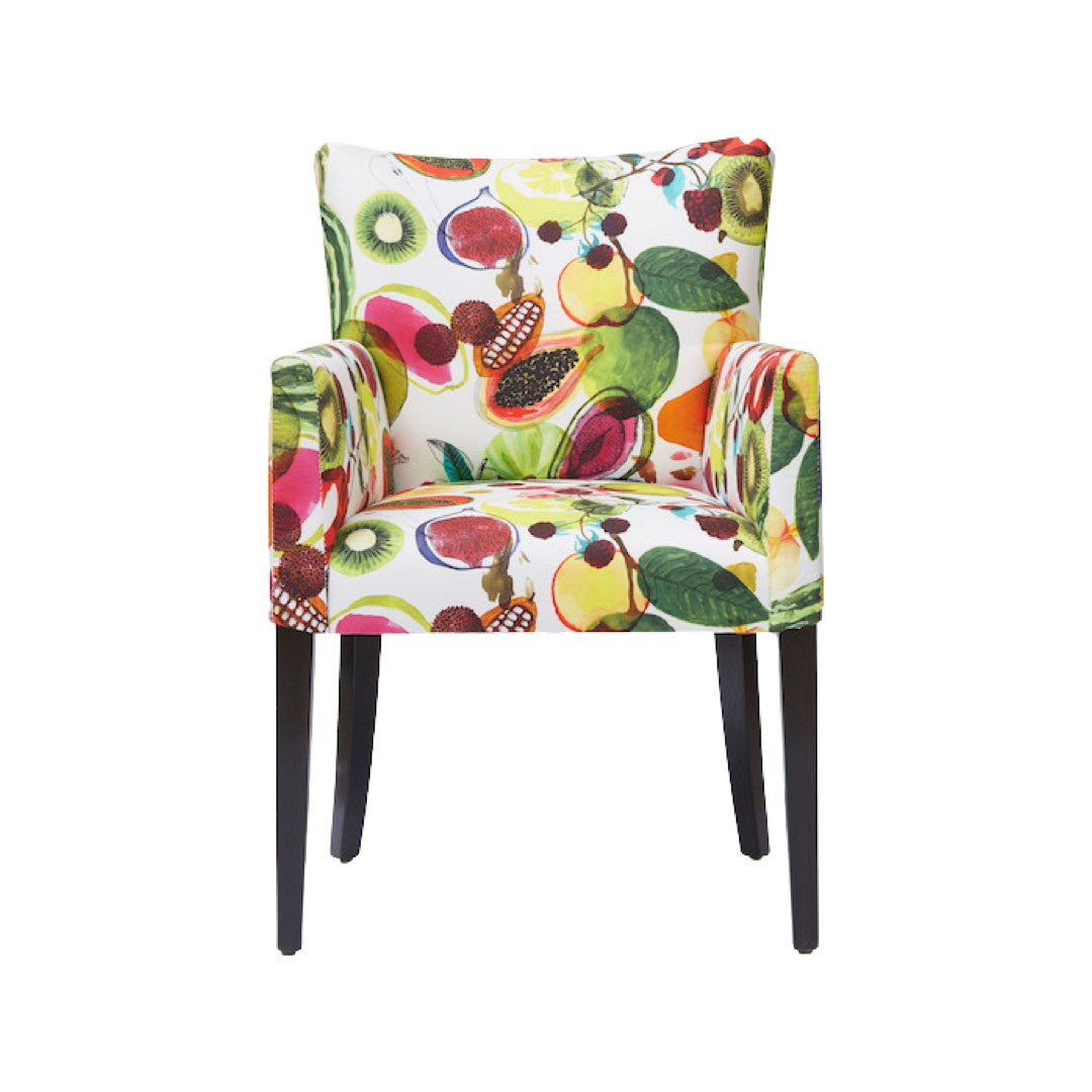 Loren arm chair in fruit fabric