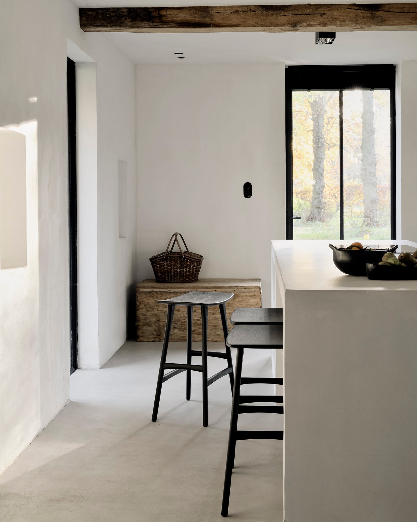 Ethnicraft Oak Osso Kitchen Counter Bar Stool available from Make Your House A Home, Bendigo, Victoria, Australia
