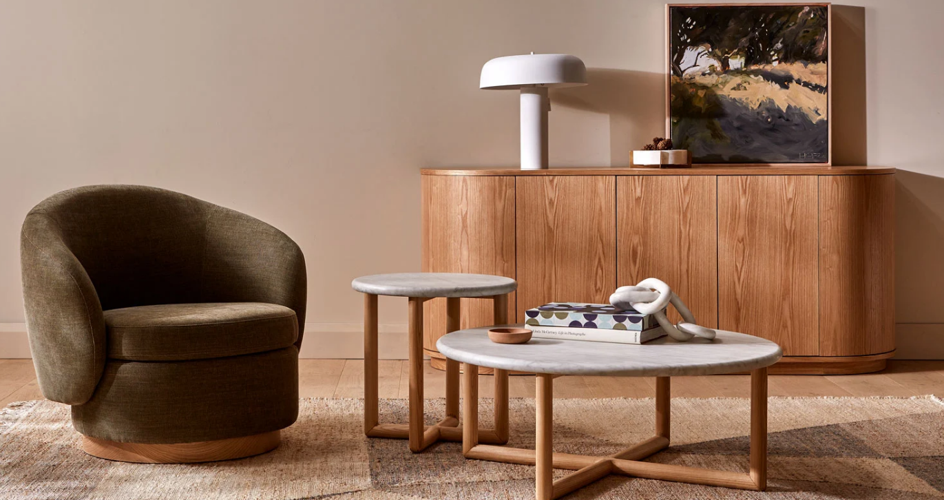 Camille Marble Coffee Table by GlobeWest from Make Your House A Home Premium Stockist. Furniture Store Bendigo. 20% off Globe West Sale. Australia Wide Delivery.