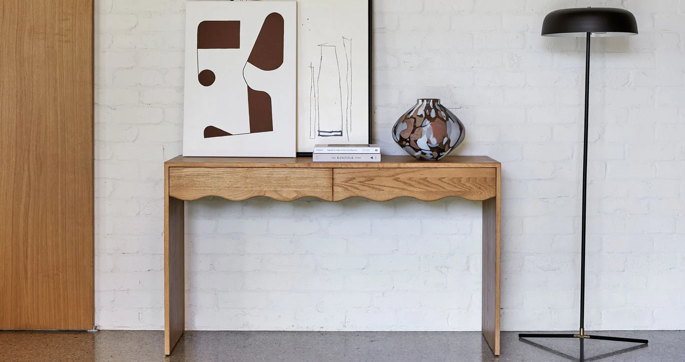 Solstice Wave Console by GlobeWest from Make Your House A Home Premium Stockist. Furniture Store Bendigo. 20% off Globe West Sale. Australia Wide Delivery.