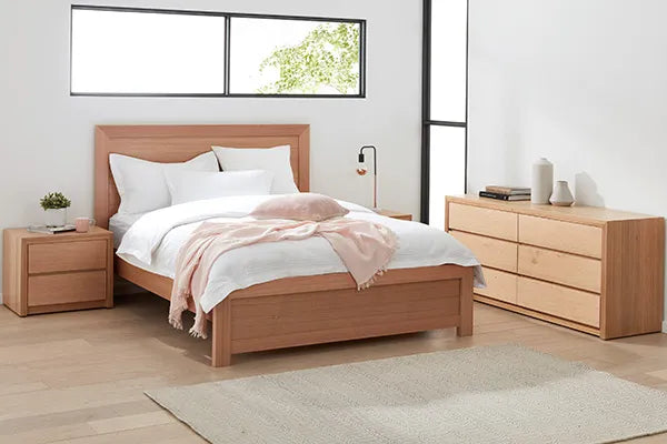 Sorrento Bedroom Suite in solid Tasmanian Oak available at Make Your House A Home. Furniture Store Bendigo. Astra Australian Made Timber Furniture.